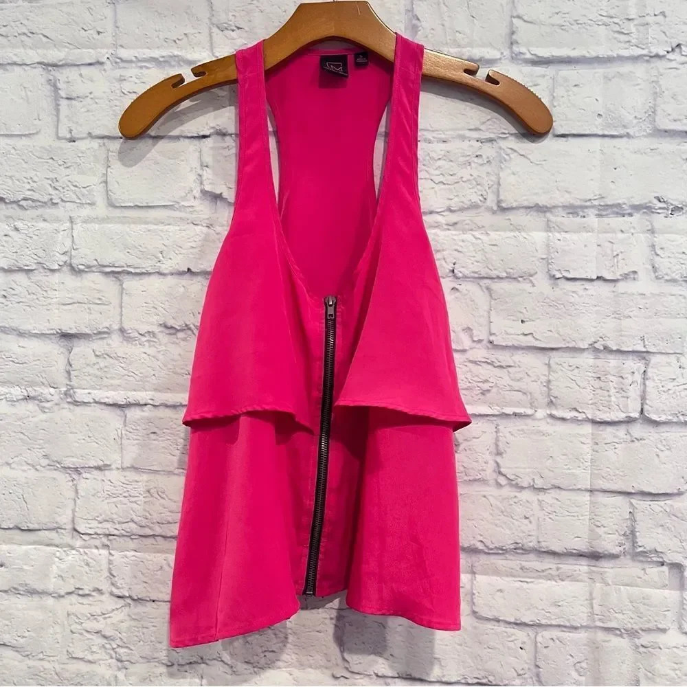 Material Girl Hot Pink Ruffle‎ Tank Top